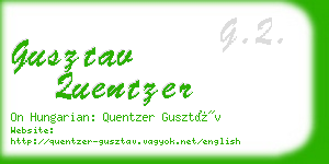 gusztav quentzer business card